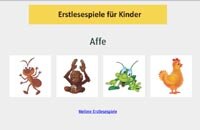 Lesespiel - Wörter und Bilder - Finde das passende Bild.