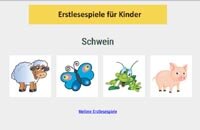 Lesespiel - Wörter und Bilder - Finde das passende Bild.