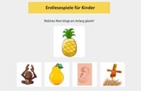 Anlautspiel - Welches Wort klingt am Anfang gleich?