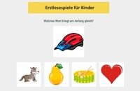 Anlautspiel - Welches Wort klingt am Anfang gleich?