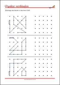 Punkte verbinden – Arbeitsblätter zur Förderung der Auge-Hand-Koordination zum Ausdrucken