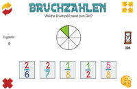 Brüche lernen mit Bildern - Online-Lernspiel