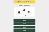 Wortspiel - Buchstabensalat - Finde das richtige Wort!