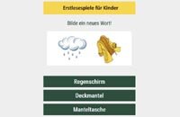 Wortspiel - Zusammengesetzte Namenwörter bilden - Bilde ein neues Wort!