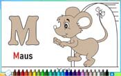 Online Malbuch - Buchstaben lernen - Buchstabe M