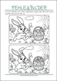 Unterschiede finden für Kinder - Suchbilder als gratis PDF-Vorlagen zum Ausdrucken