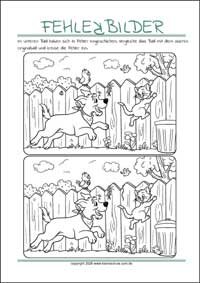 Unterschiede finden für Kinder - Suchbilder als gratis PDF-Vorlagen zum Ausdrucken