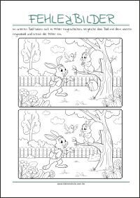 Suchbilder Spiel für Kinder als gratis PDF-Vorlagen zum Ausdrucken