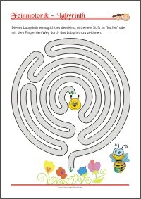 Labyrinth mit den Fingern durchlufen - Hand- und Fingerkoordination Übung