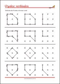 Punkte verbinden – Arbeitsblätter zur Förderung der Auge-Hand-Koordination zum Ausdrucken