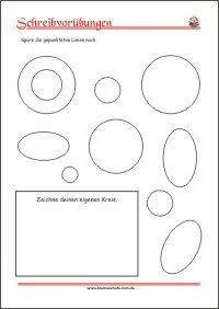 Schwung- und Schreibvorübungen Übungen Arbeitsblätter zum Ausdrucken