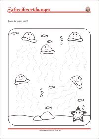 Schwung- und Schreibvorübungen Übungen Arbeitsblätter zum Ausdrucken