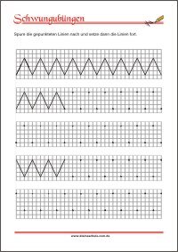 Schwung- und Schreibvorübungen Übungen als PDF-Vorlage zum Ausdrucken