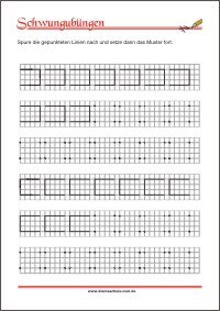 Schwung- und Schreibvorübungen Übungen als PDF-Vorlage zum Ausdrucken