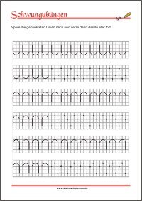 Schwung- und Schreibvorübungen Übungen als PDF-Vorlage zum Ausdrucken