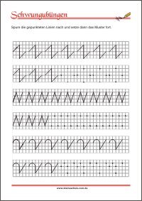 Schwung- und Schreibvorübungen Übungen als PDF-Vorlage zum Ausdrucken