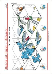 Flexagon aus Papier basteln - die Maus, die lesen wollte