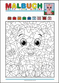 Malvorlagen für Kinder - Malen nach Zahlen - Ausmalbilder kostenlos herunterladen, ausdrucken und ausmalen.