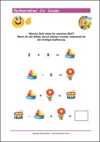 Rechenrätsel Training für Kinder