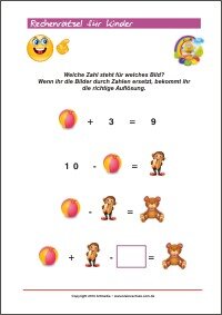Rechenrätsel Training für Kinder