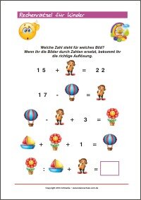 Rechenrätsel Training für Kinder