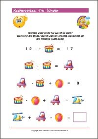 Rechenrätsel Training für Kinder