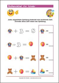 Rechenrätsel Training für Kinder