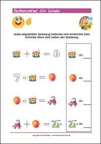 Rechenrätsel Training für Kinder