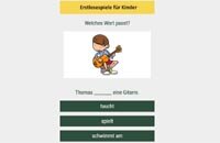 Lesespiel - Sätze bilden - Finde das fehlende Wort!