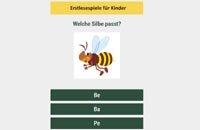 Lesespiel - Silben lesen - Welche Silbe passt?