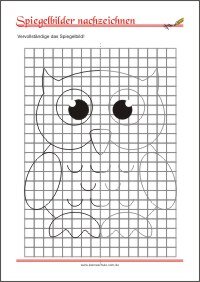 Spiegelbilder nachzeichnen - Feinmotorik Übungen für Kinder zum Ausdrucken