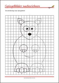 Spiegelbilder nachzeichnen - Feinmotorik Übungen für Kinder zum Ausdrucken