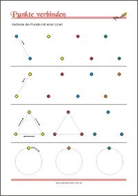 Punkte verbinden – Arbeitsblätter zur Förderung der Auge-Hand-Koordination zum Ausdrucken