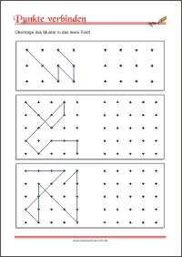 Punkte verbinden – Arbeitsblätter zur Förderung der Auge-Hand-Koordination zum Ausdrucken