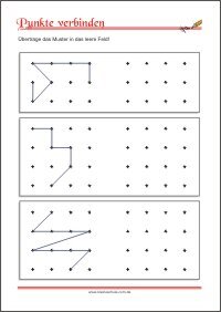 Punkte verbinden – Arbeitsblätter zur Förderung der Auge-Hand-Koordination zum Ausdrucken