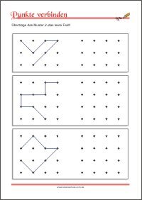 Punkte verbinden – Arbeitsblätter zur Förderung der Auge-Hand-Koordination zum Ausdrucken