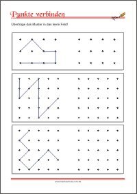 Punkte verbinden – Arbeitsblätter zur Förderung der Auge-Hand-Koordination zum Ausdrucken