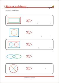 Muster übertragen – Arbeitsblätter zur Förderung der Feinmotorik zum Ausdrucken