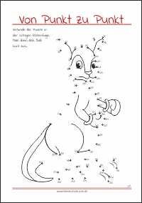 Verbinde die Punkte - Von Punkt zu Punkt als gratis PDF-Vorlagen zum Ausdrucken