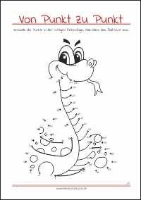 Verbinde die Punkte - Von Punkt zu Punkt als gratis PDF-Vorlagen zum Ausdrucken