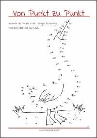 Verbinde die Punkte - Von Punkt zu Punkt als gratis PDF-Vorlagen zum Ausdrucken