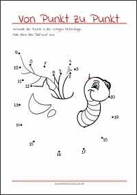 Rätsel-Zahlenbilder - Von Punkt zu Punkt als gratis PDF-Vorlagen zum Ausdrucken