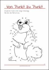 Verbinde die Punkte - Von Punkt zu Punkt als gratis PDF-Vorlagen zum Ausdrucken