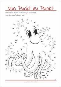 Verbinde die Punkte - Von Punkt zu Punkt als gratis PDF-Vorlagen zum Ausdrucken