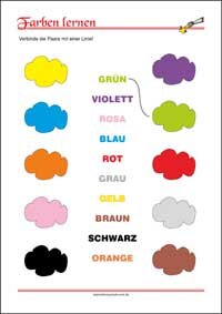 Farben lernen - Lernposter für Vorschulkinder Farben lernen – Kostenloses Poster zum Ausdrucken für Kinder