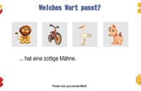 Welches Wort passt? - Erstlesespiel zum Lesenlernen