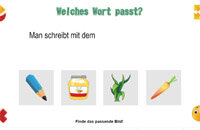 Welches Wort passt? - Erstlesespiel zum Lesenlernen
