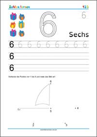 Zahlen lernen und schreiben - Kostenlose Arbeitsblätter als PDF zum Ausdrucken