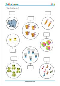 Wie oft siehst du? - Kostenlose Arbeitsblätter als PDF zum Ausdrucken