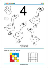 Zahlen lernen und schreiben - Kostenlose Arbeitsblätter als PDF zum Ausdrucken
